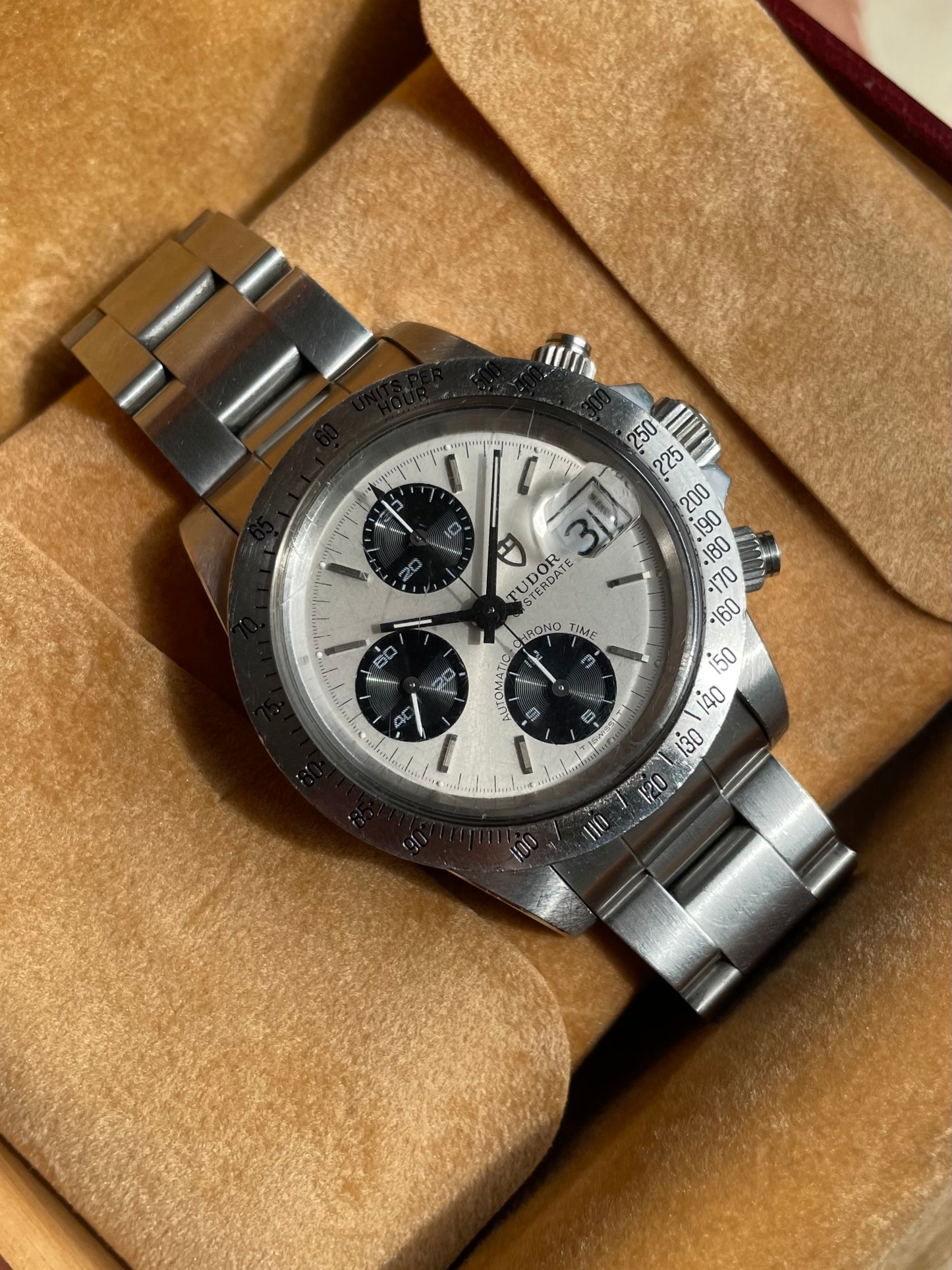 Tudor “Big Block” 79180 Panda Dial Box & Papers 1990